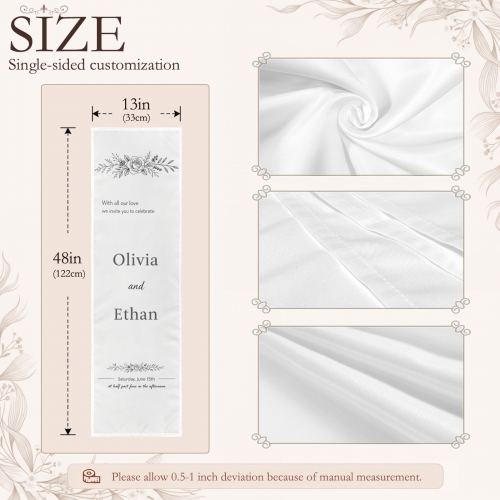 Wedding Table Runner 13" x 48" | Ships from USA