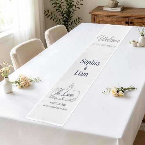 Wedding Table Runner 13" x 72" | Ships from USA
