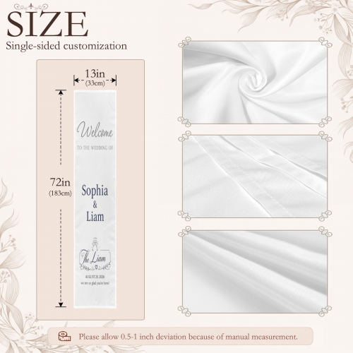 Wedding Table Runner 13" x 72" | Ships from USA