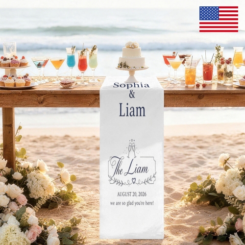 Wedding Table Runner 13" x 72" | Ships from USA