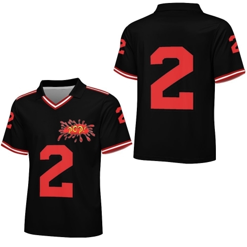 Men's V-Neck Soccer Jersey （Size 2XL）