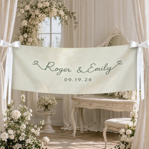 Cotton Linen Wall Tapestry with Ribbons 75" x 24" | Ships from USA