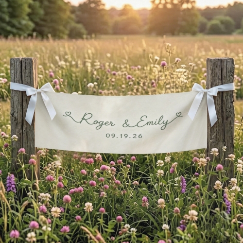 Cotton Linen Wall Tapestry with Ribbons 75" x 24" | Ships from USA