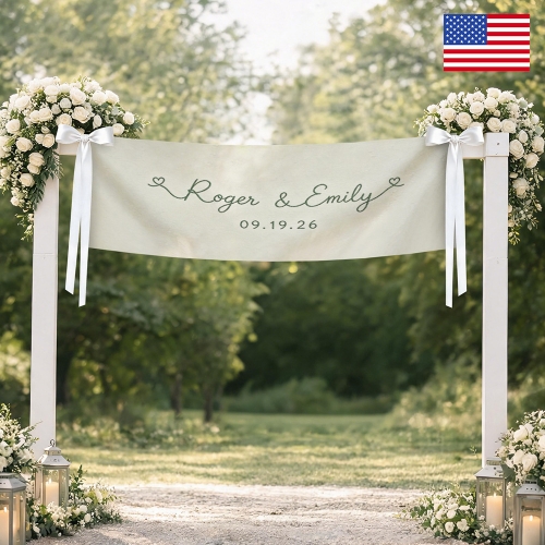 Cotton Linen Wall Tapestry with Ribbons 75" x 24" | Ships from USA