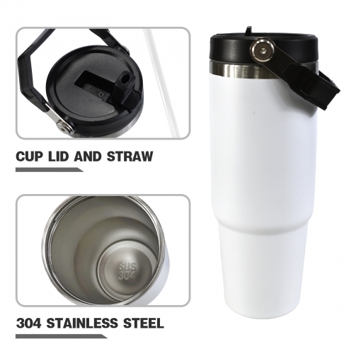 30oz Top Handle Tumbler ( Two-Sided Engraved ) | Ships from USA