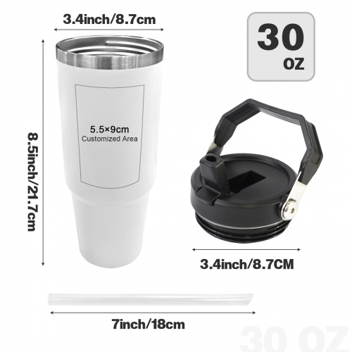 30oz Top Handle Tumbler ( Two-Sided Engraved ) | Ships from USA