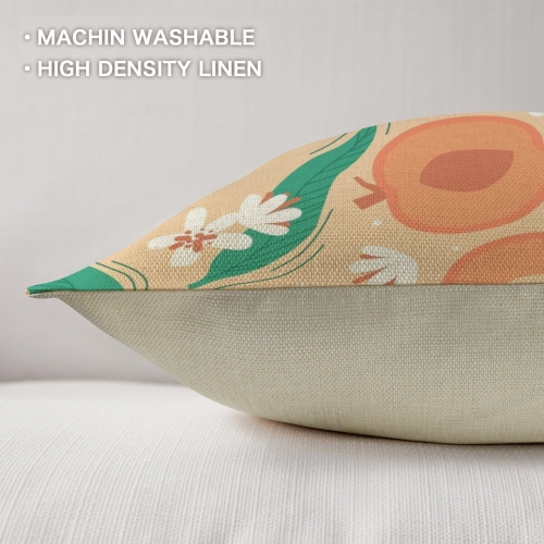 Linen Throw Pillow 18" x 18" ( 1 Piece ) | Ships from USA