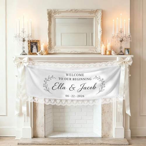 Peach Skin Tapestry with Lace Trim & Ribbons 50" x 15"