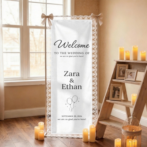 Peach Skin Tapestry with Lace Trim & Ribbons 24" x 75"