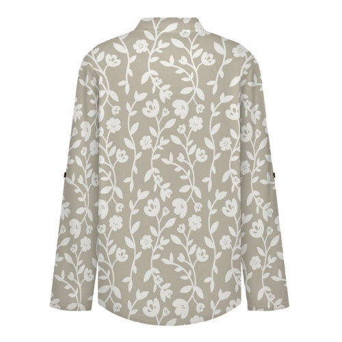 Women's V‑Neck Long‑Sleeve Casual Shirt