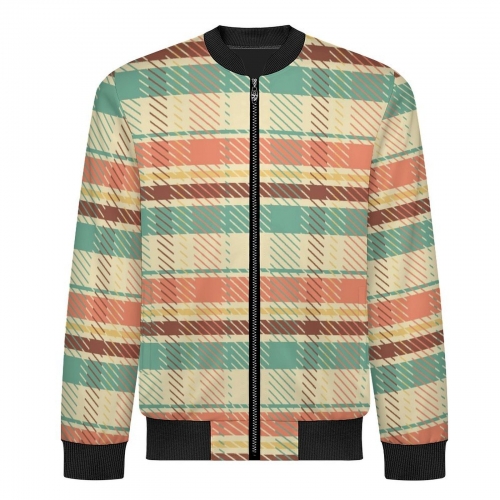 Men's Casual Zip‑Up Bomber Jacket