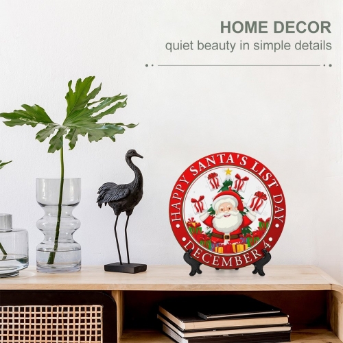 Round Art Decorative Plate With Stand