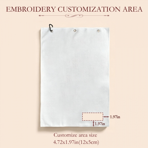Custom Embroidered Golf Towel 40 x 60cm