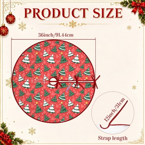 Custom Christmas Tree Skirt 36" x 36" | Ships from USA
