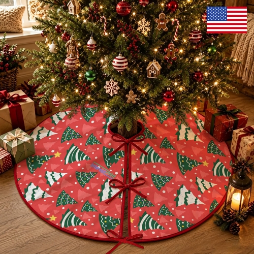 Custom Christmas Tree Skirt 36" x 36" | Ships from USA