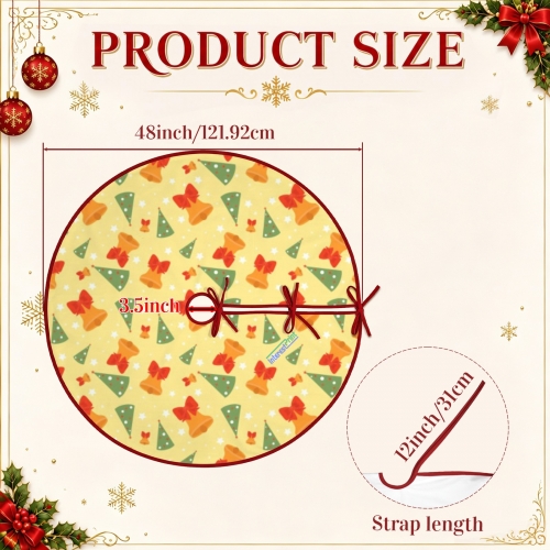 Custom Christmas Tree Skirt 48" x 48" | Ships from USA