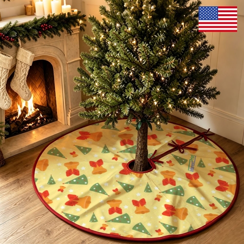 Custom Christmas Tree Skirt 48" x 48" | Ships from USA