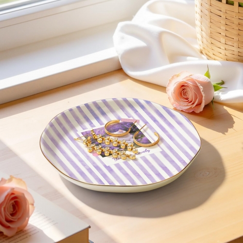 Wavy Round Jewelry Dish