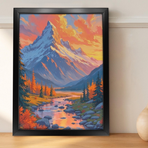 Black Frame Canvas Print 12" x 16" | Ships from USA