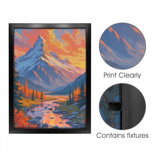 Black Frame Canvas Print 12" x 16" | Ships from USA