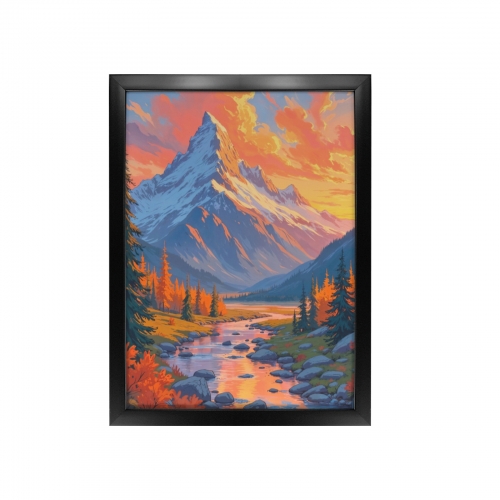 Black Frame Canvas Print 12" x 16" | Ships from USA