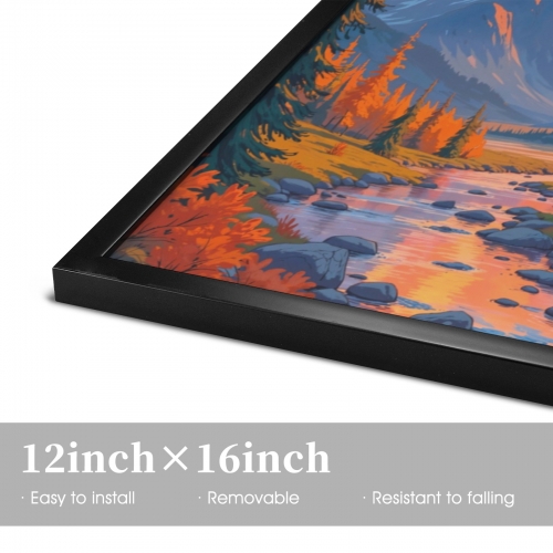 Black Frame Canvas Print 12" x 16" | Ships from USA