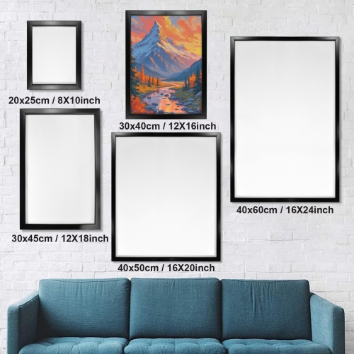 Black Frame Canvas Print 12" x 16" | Ships from USA