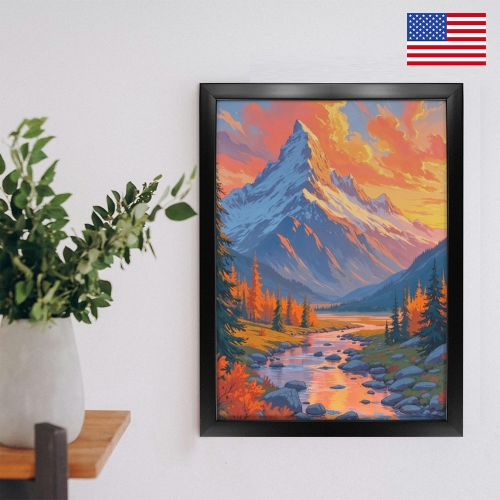 Black Frame Canvas Print 12" x 16" | Ships from USA