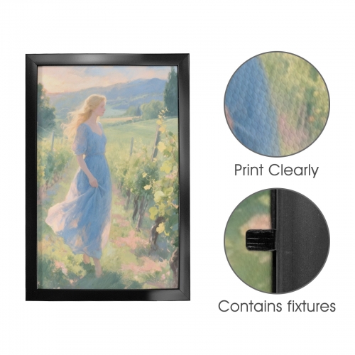 Black Frame Canvas Print 12" x 18" | Ships from USA