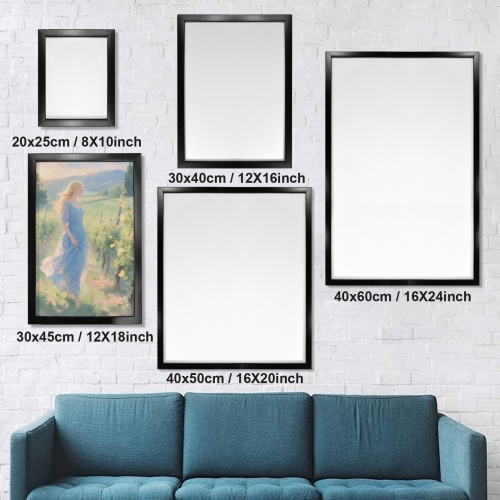 Black Frame Canvas Print 12" x 18" | Ships from USA