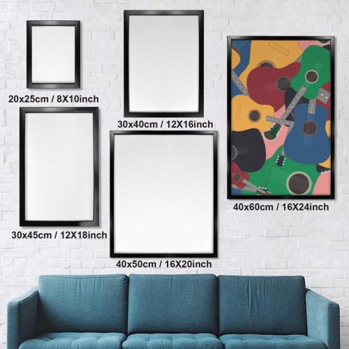 Black Frame Canvas Print 16" x 24" | Ships from USA