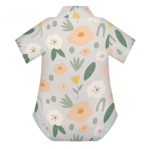 Baby Short Sleeve Polo Romper