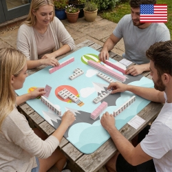 Mahjong Table Mat 33" x 33"  | Ships from USA