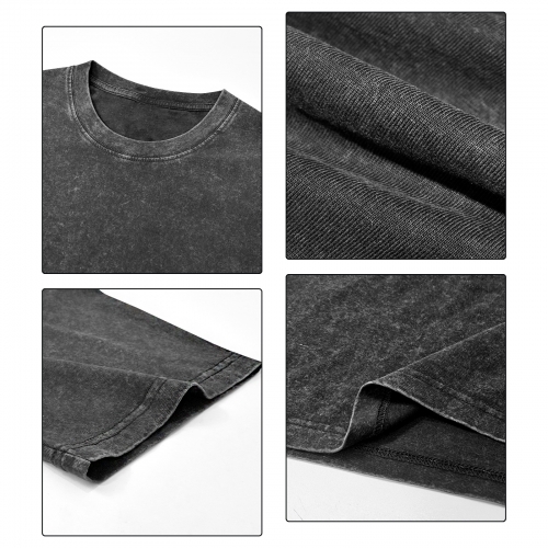 Men's Washed Cotton T-Shirt ( Back Printing )（Model T92）| Ships from USA