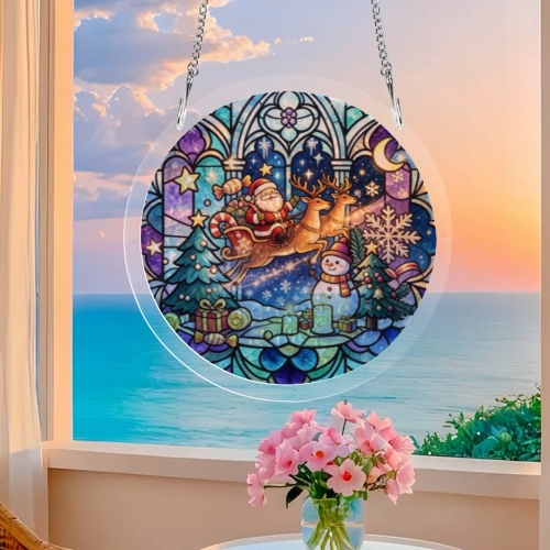 Round Acrylic Puzzle Ornament | Ships from USA