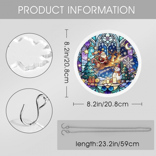 Round Acrylic Puzzle Ornament | Ships from USA