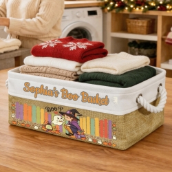 Custom Beige Storage Basket ( Large )