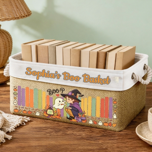 Custom Beige Storage Basket ( Large )