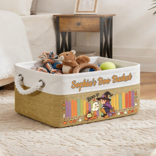 Custom Beige Storage Basket ( Large )