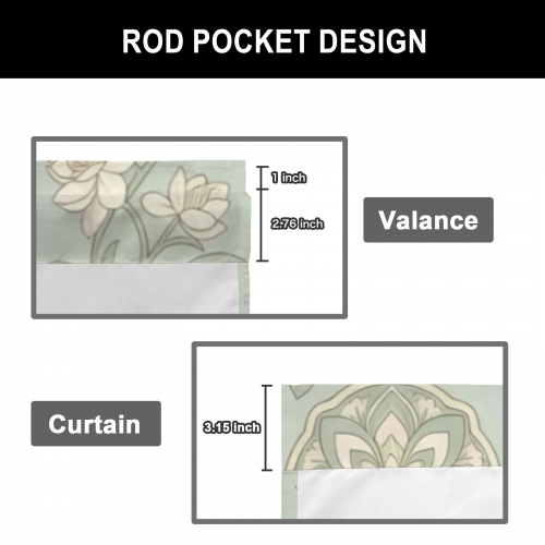Polyester Peach Skin Curtain Set