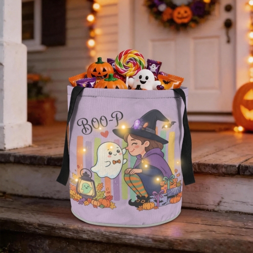 Halloween Warm White LED Light-Up Candy Bag