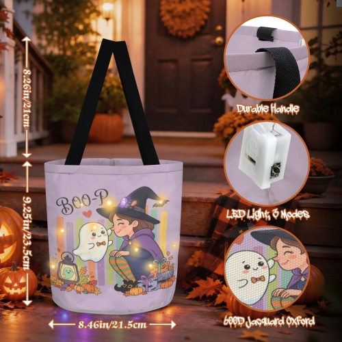 Halloween Warm White LED Light-Up Candy Bag