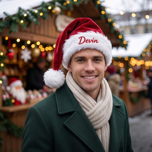 Personalized Embroidered Santa Hat