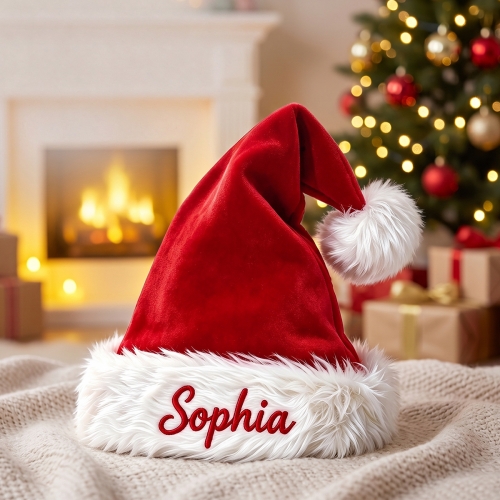 Personalized Embroidered Santa Hat