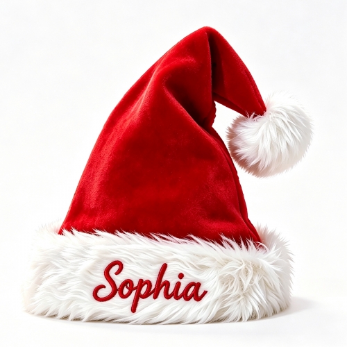 Personalized Embroidered Santa Hat