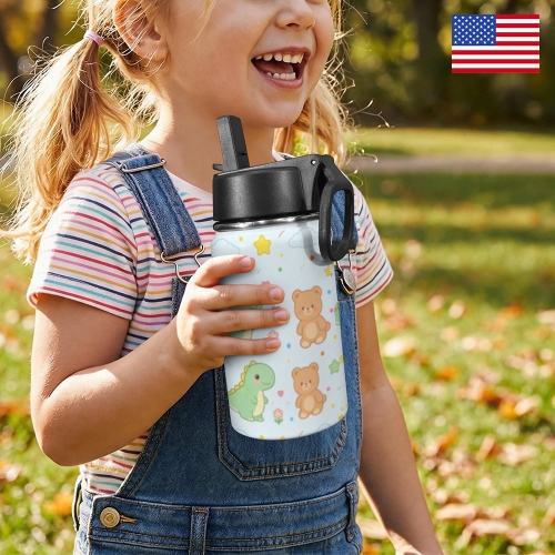12oz Kids Insulated Water Bottle ( USA Fulfillment - Carrollton )