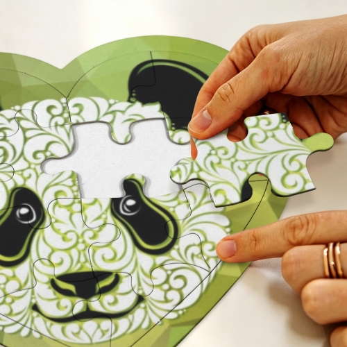 Heart-Shaped Paperboard Jigsaw Puzzle  ( USA Fulfillment - Chicago )
