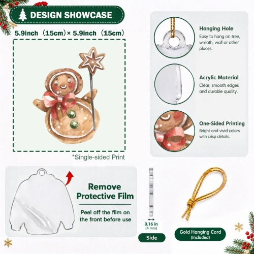 Custom Shaped Acrylic Ornament 15cm