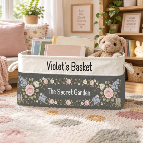 Custom Grey Storage Basket ( Small )