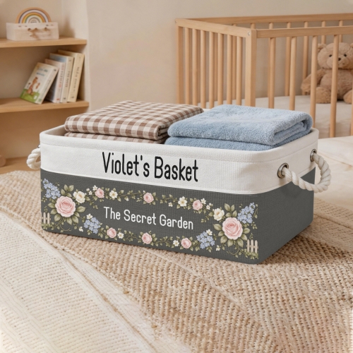 Custom Grey Storage Basket ( Small )